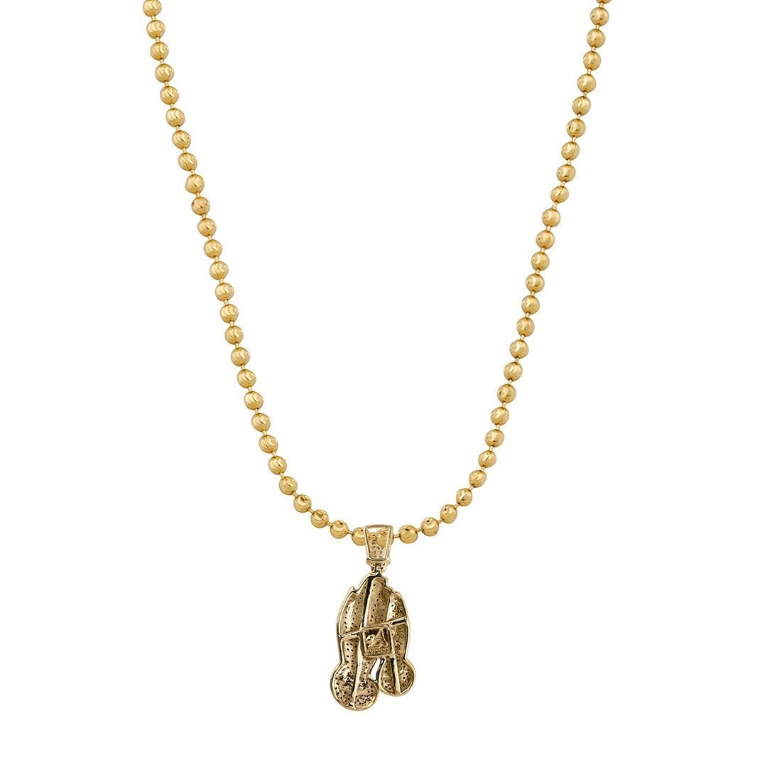 Yellow Diamond Praying Hands Pendant in 10k Yellow Gold 0.75 Ctw