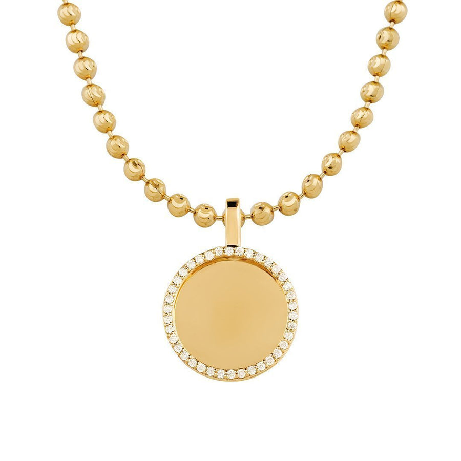 Yellow Diamond Rest In Peace Memory Frame Pendant in 14k Yellow Gold 0.36 Ctw