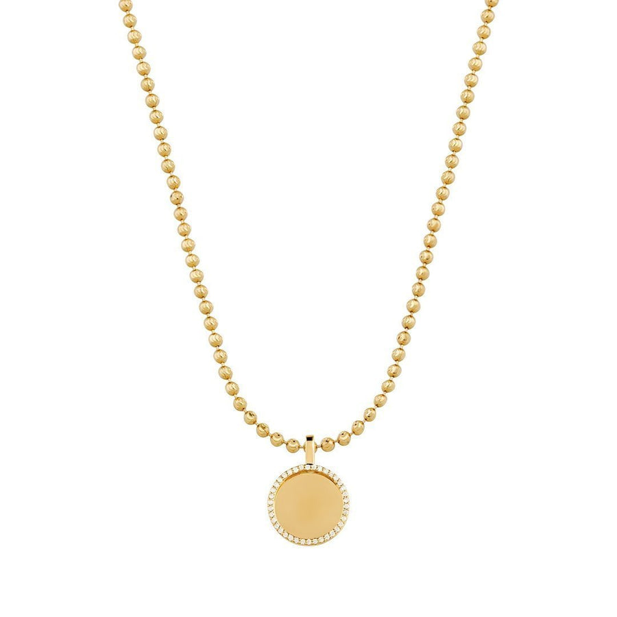 Yellow Diamond Rest In Peace Memory Frame Pendant in 14k Yellow Gold 0.36 Ctw