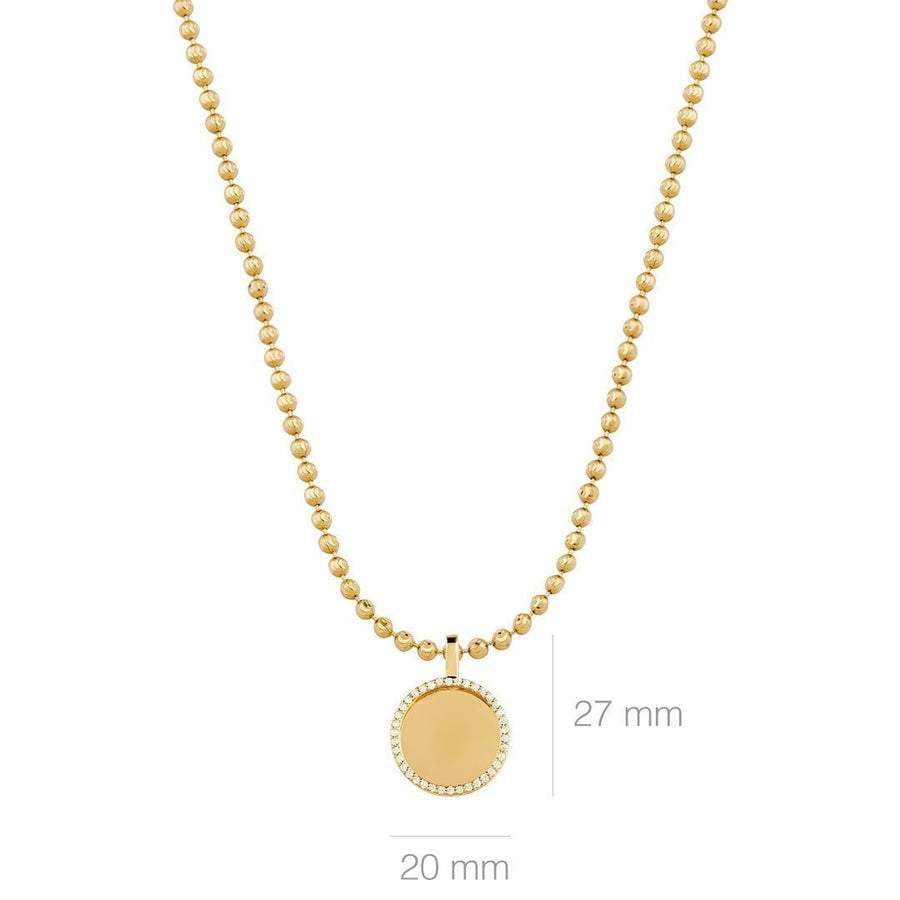 Yellow Diamond Rest In Peace Memory Frame Pendant in 14k Yellow Gold 0.36 Ctw