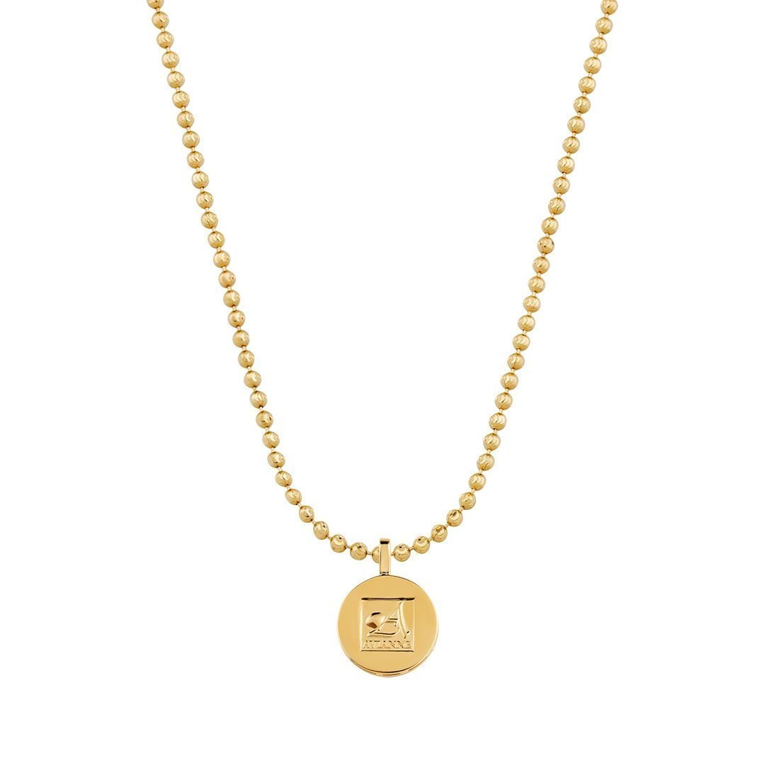Six-Diamond Yellow Gold Cross Pendant Necklace | Lee Michaels Fine Jewelry