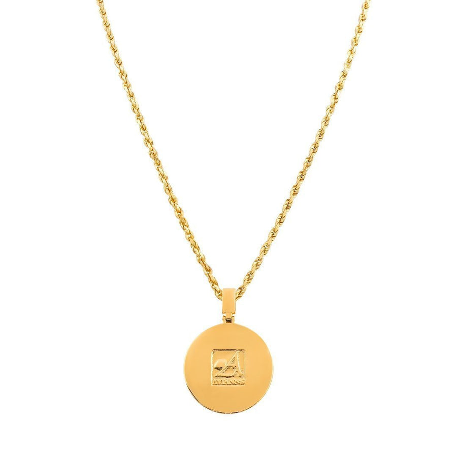 Diamond Rest In Peace Memory Frame Pendant in 14k Yellow Gold 2.15 Ctw