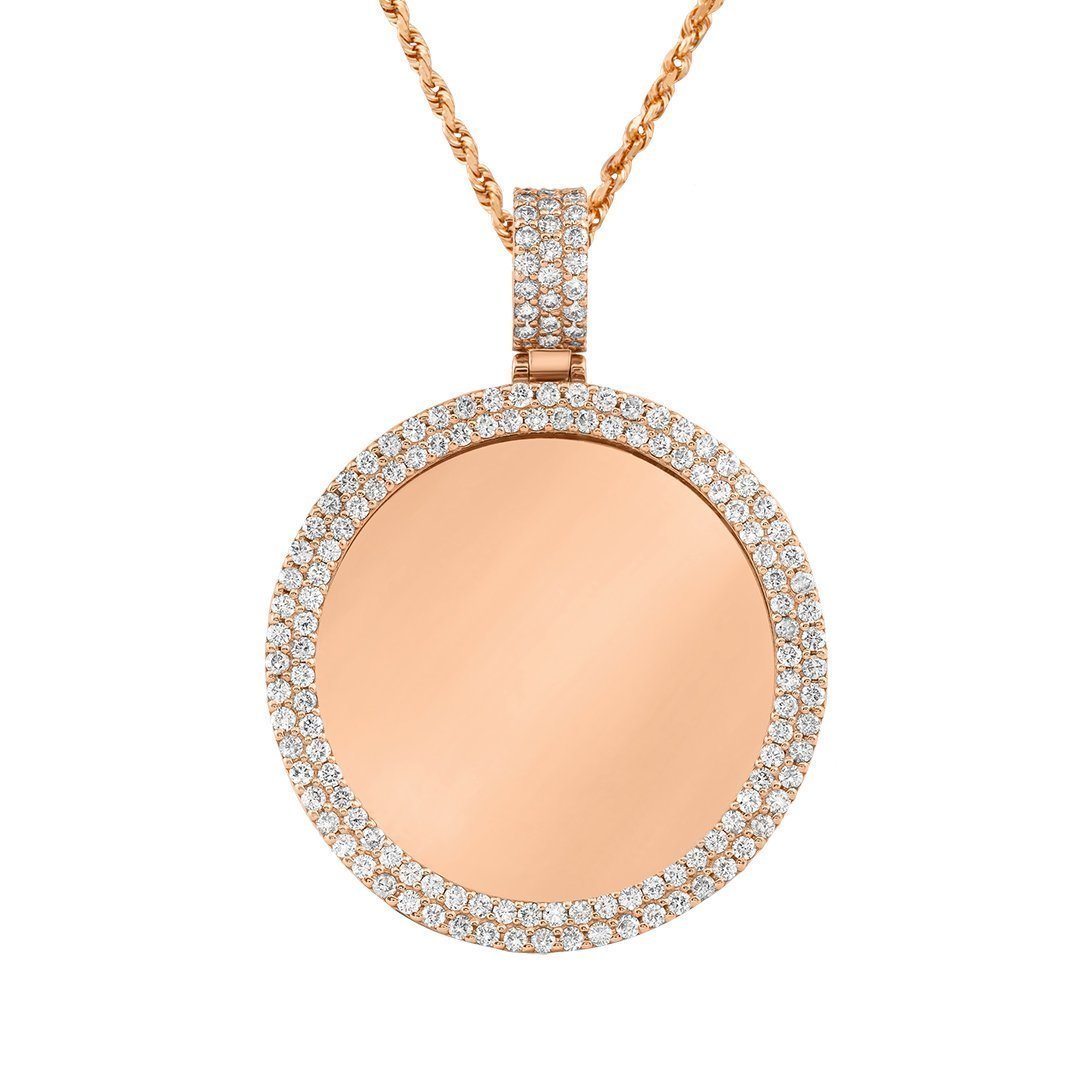 Amazon.com: Diamond Wish 1/5 Carat Diamond Round Solitaire Pendant Necklace  for Women in 14k Rose Gold (I2-I3, cttw) on 16 to 18 Inch Adjustable Chain  with Spring Ring Bezel Setting : Clothing,