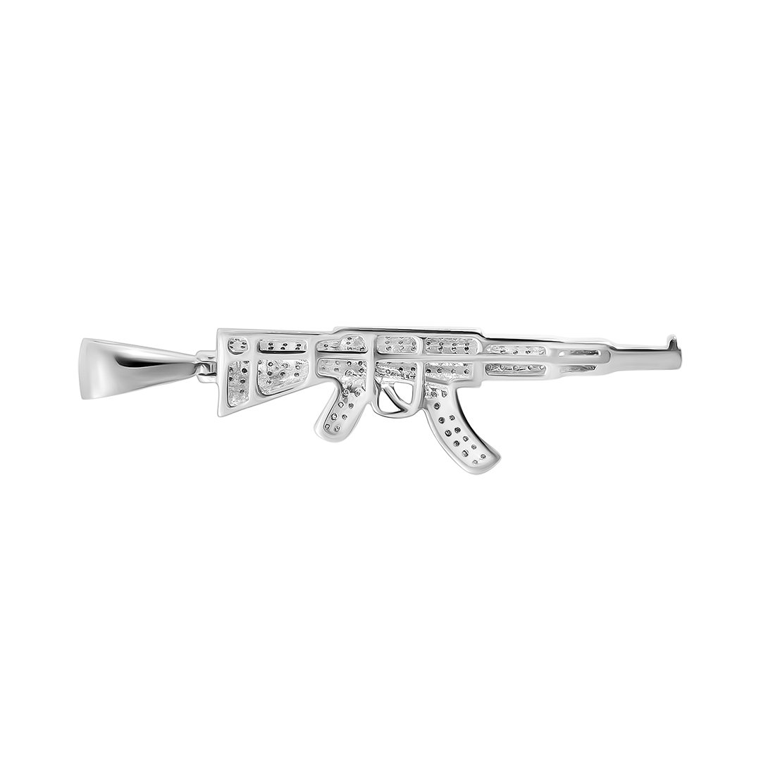 10k Gold Diamond Rifle Pendant 0.5 Ctw – Avianne Jewelers