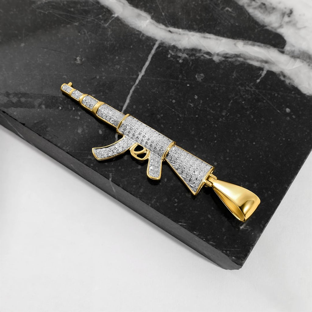 Diamond Chain Gun Diamond Gun Pendant 2022 – Avianne Jewelers