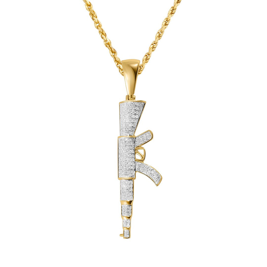 Diamond Chain Gun Diamond Gun Pendant 2022 – Avianne Jewelers