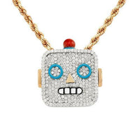 Thumbnail for Diamond Robot Pendant in 14k Two Tone Gold 2.30 Ctw