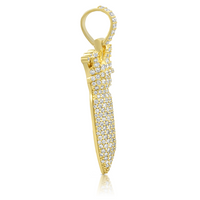 Thumbnail for 14k Yellow Gold Diamond Rocket Pendant 1.84 Ctw