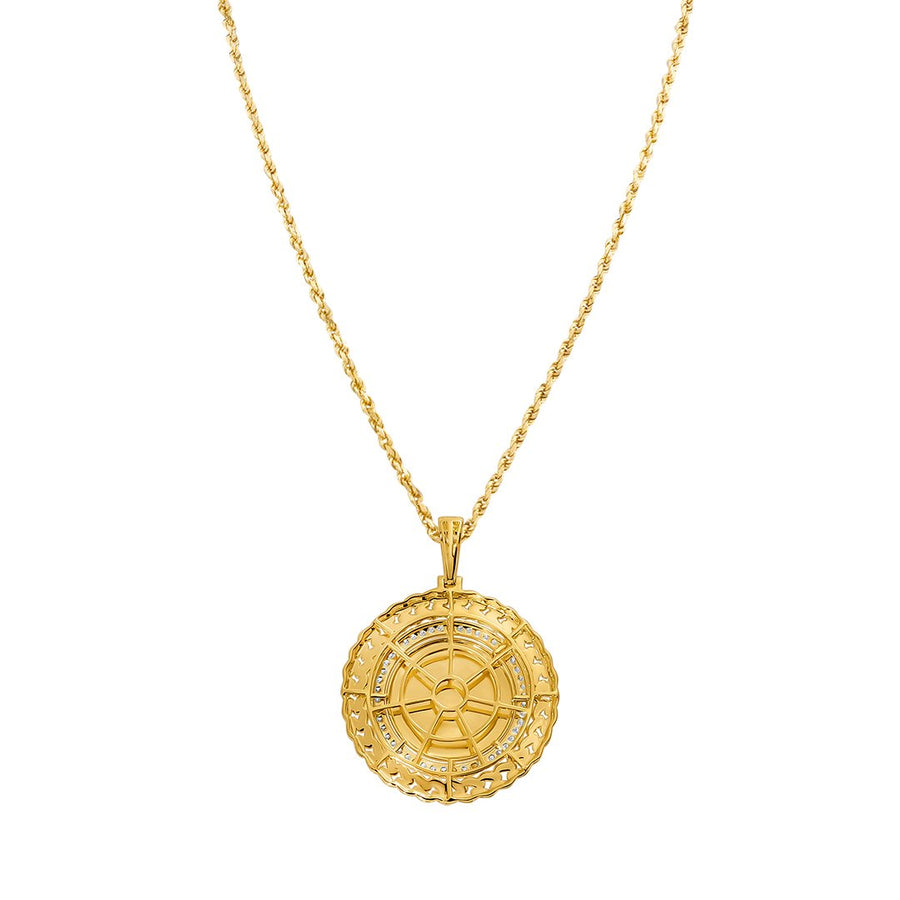 Yellow Diamond Rolex Pendant in 14k Yellow Gold 0.35 Ctw