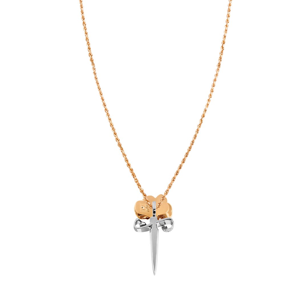 White Diamond Rose Blade in 14k White Gold 7.88 Ctw