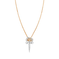 Thumbnail for White Diamond Rose Blade in 14k White Gold 7.88 Ctw