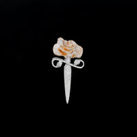 Thumbnail for White Diamond Rose Blade in 14k White Gold 7.88 Ctw