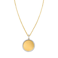 Thumbnail for Small - 1.72 Ctw - 5.83 G Diamond Round Memory Pendant in 10k Yellow Gold 1.49 Ctw