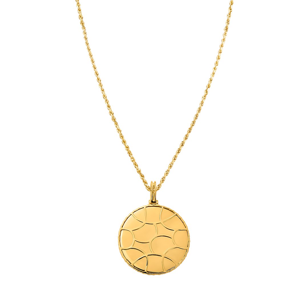 Yellow Diamond Round Memory Pendant in 10k Yellow Gold 3.33 Ctw