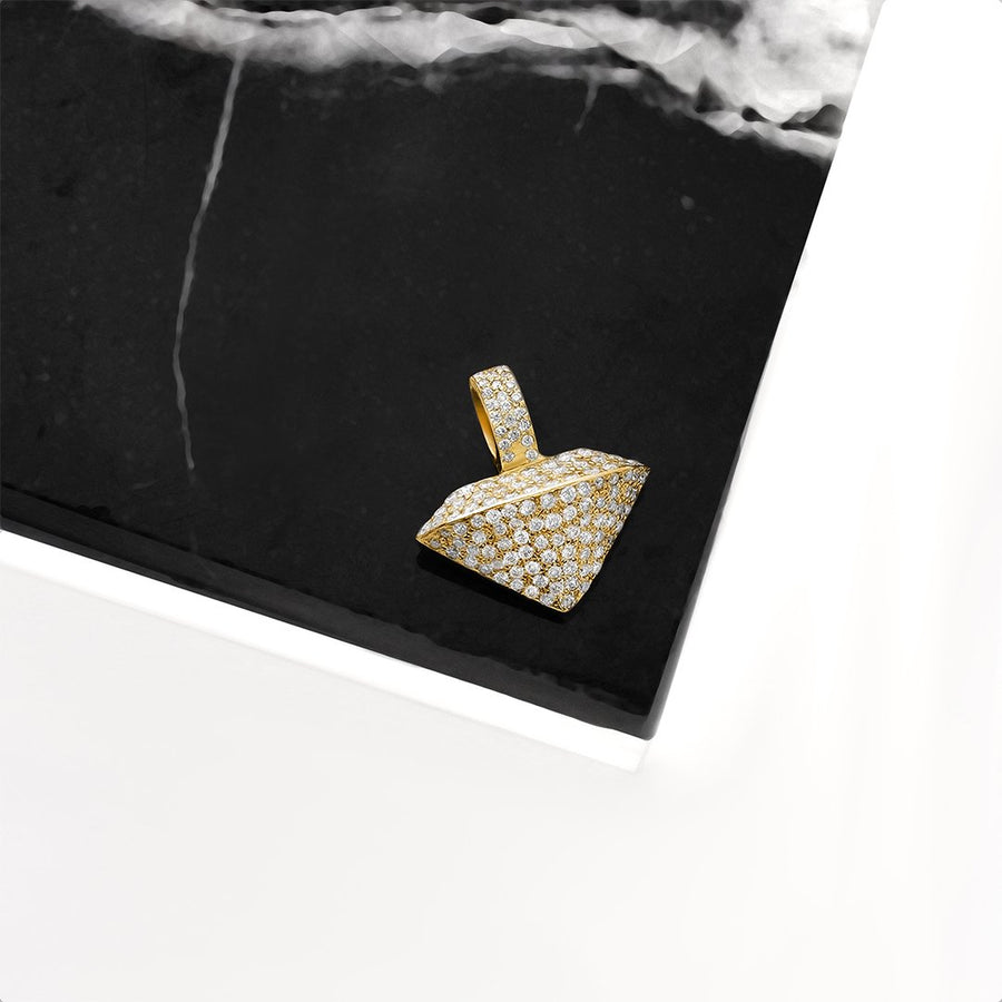 yellow DIAMOND SHAPED PENDANT IN 14K YELLOW GOLD 0.50 CTW