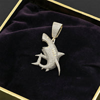 Thumbnail for Yellow Diamond Shark Pendant in 10k Yellow Gold 0.95 Ctw