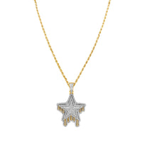 Thumbnail for 14k Yellow Gold Diamond Shooting Star Pendant 1.24 Ctw