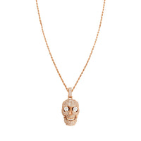 Thumbnail for Rose Diamond Skull in 14k Yellow Gold 4.2 Ctw