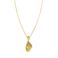 Thumbnail for White , Yellow Diamond Skull Pendant in 10k Gold .92 Ctw