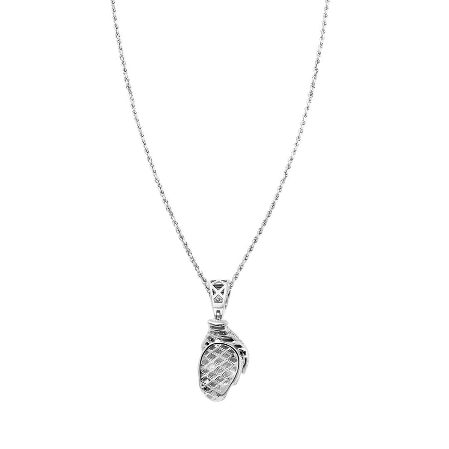White , Yellow Diamond Skull Pendant in 10k Gold .92 Ctw