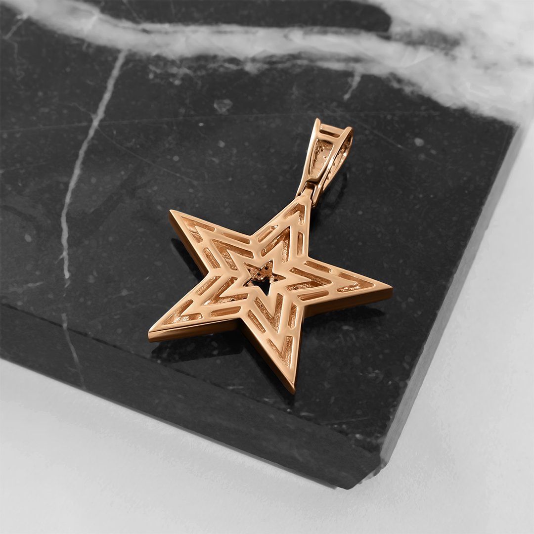 Diamond Star in 10k Gold .4 Ctw