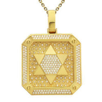 Thumbnail for Diamond Star of David Pendant 14k Yellow Gold 3 Ctw