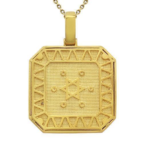 Diamond Star of David Pendant 14k Yellow Gold 3 Ctw