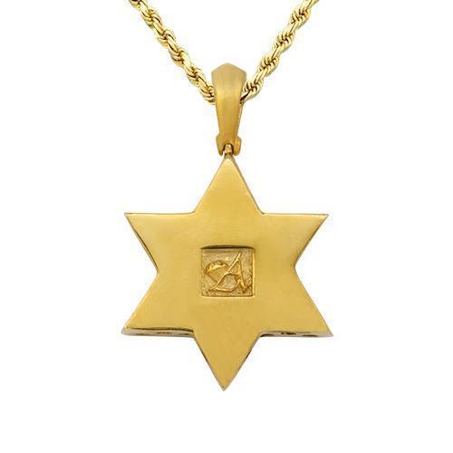 Diamond Star of David Pendant in 14k Yellow Gold 1.50 Ctw