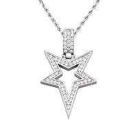 Thumbnail for Diamond Star Pendant in 14k White Gold 1.75 Ctw