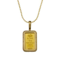 Thumbnail for Diamond Suisse Fortuna Gold Bar Pendant in 14k Yellow Gold 1.25 Ctw