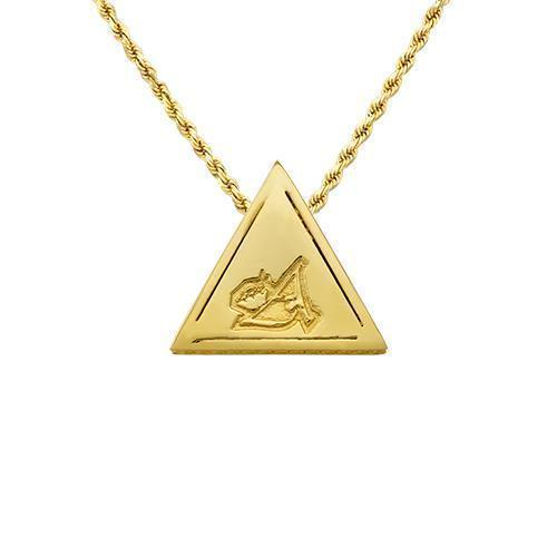 Diamond "Triangle" Pendant in 14k Yellow Gold 3.50 Ctw