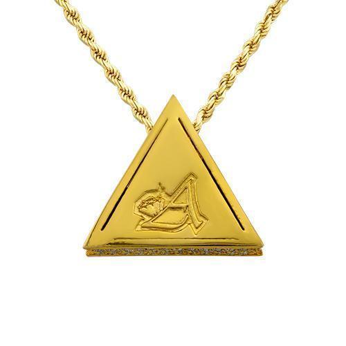 Diamond "Triangle" Pendant in 14k Yellow Gold 4.50 Ctw