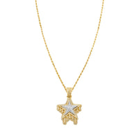 Thumbnail for Yellow , White DIAMOND TWO TONE STAR PENDANT IN 14K YELLOW GOLD 1.24 CTW