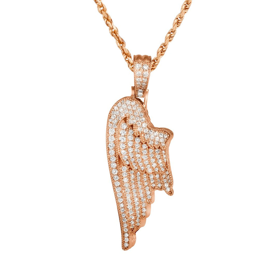 Diamond Wing Pendant in 14k Gold 1.9 Ctw