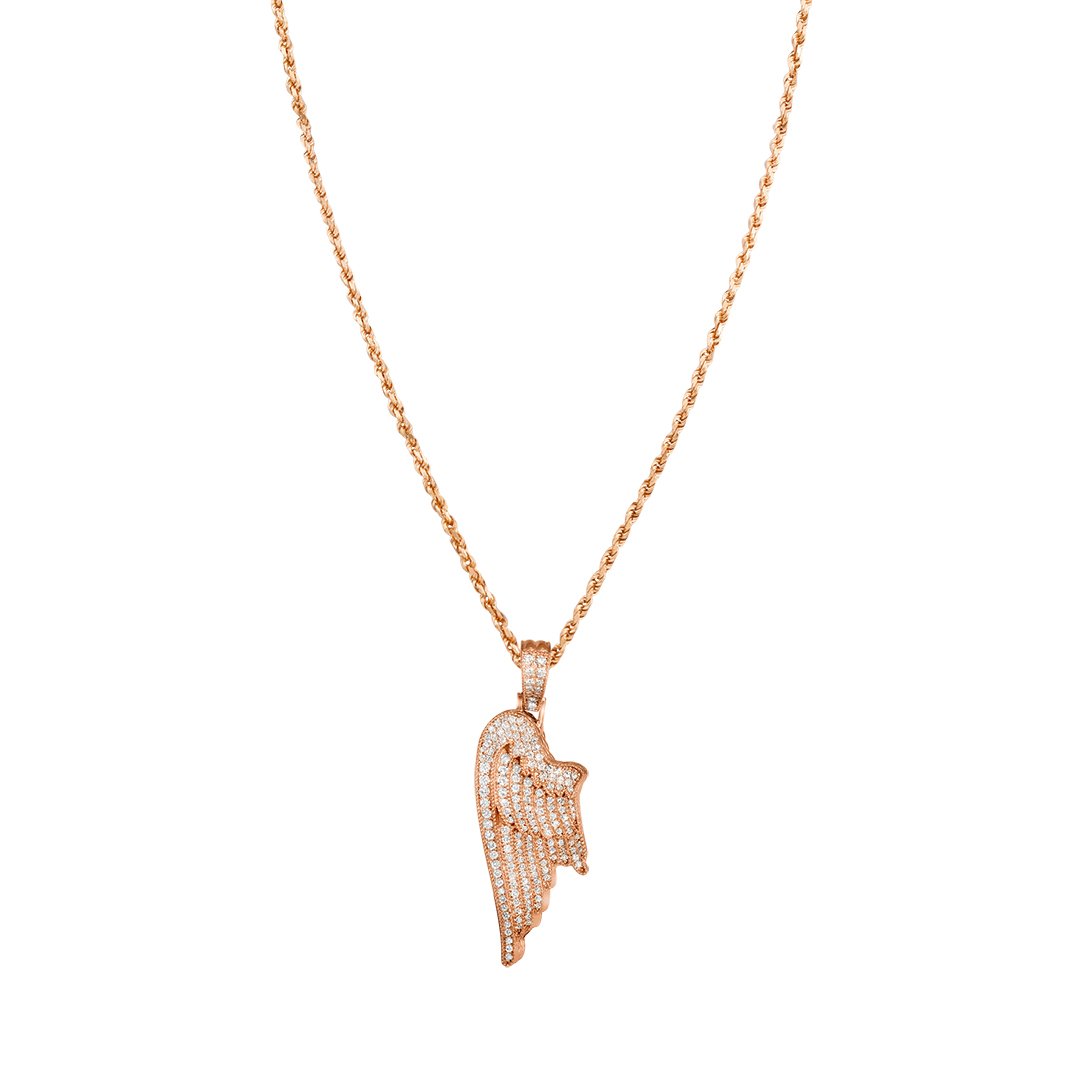 Diamond Wing Pendant in 14k Gold 1.9 Ctw