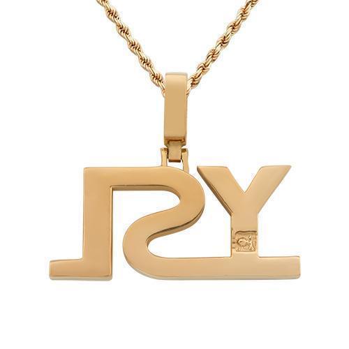 Diamond "YSL" Pendent in 10k Rose Gold 3 Ctw