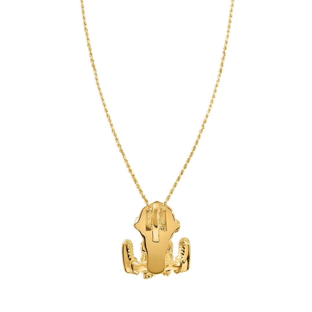 Yellow Diamond Zombie Baby Pendant in 14k Yellow Gold 1.5 Ctw