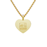 Thumbnail for 14k Yellow Gold Heart Shaped Diamond Memory Charm Pendant 0.56 Cwt.