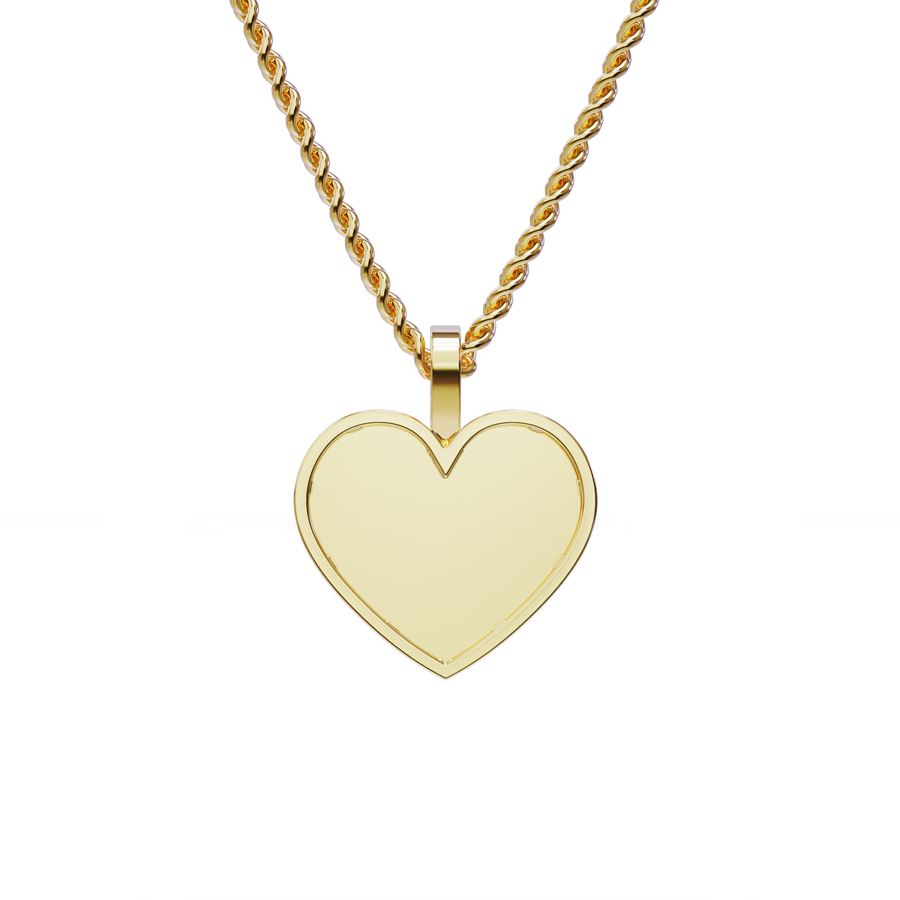 10k Yellow Gold Heart Shaped Memory Charm Pendant