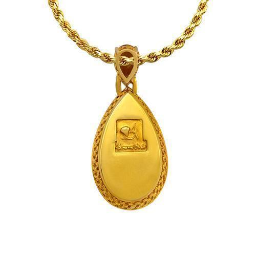 Huge Citrine Diamond Pendant in 14k Yellow Gold 57.24 Ctw