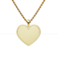 Thumbnail for 14k Yellow Gold Medium Heart Shaped Memory Charm Pendant