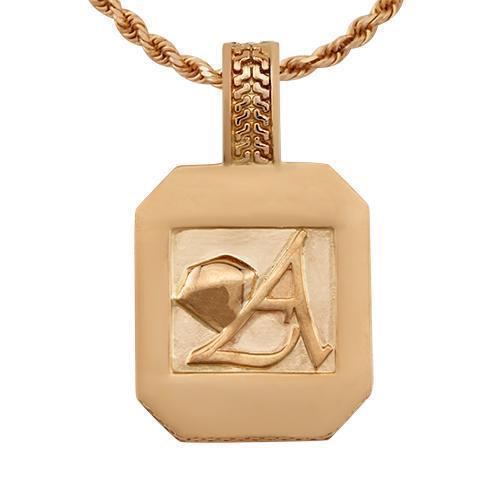 Pave Diamond Pendant in 14k Yellow Gold 1.75 Ctw