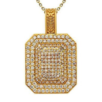 Thumbnail for Pave Diamond Pendant in 14k Yellow Gold 2.75 Ctw