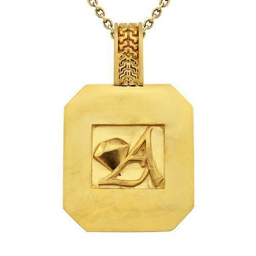 Pave Diamond Pendant in 14k Yellow Gold 2.75 Ctw