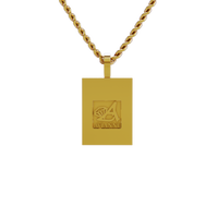 Thumbnail for Rectangle Shaped Memory Charm Pendant in 14k Yellow Gold