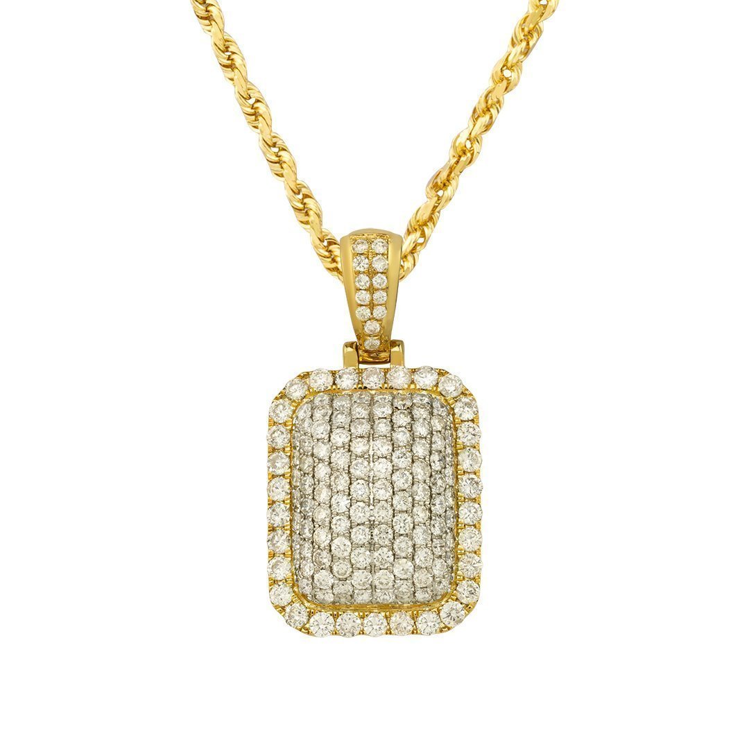 Yellow Royal Collection Diamond Pendant in 10k Yellow Gold 3 Ctw