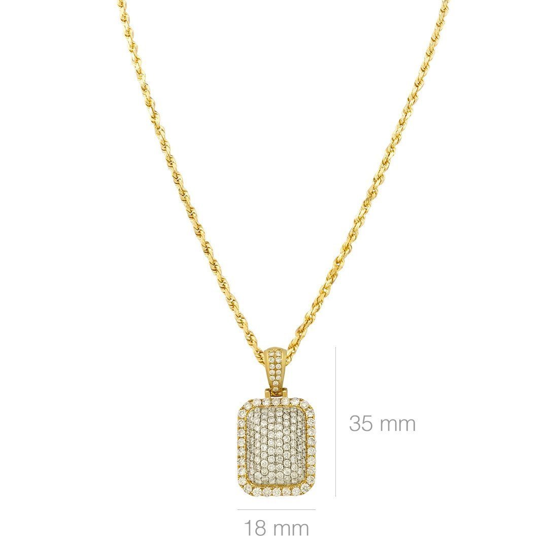 Yellow Royal Collection Diamond Pendant in 10k Yellow Gold 3 Ctw