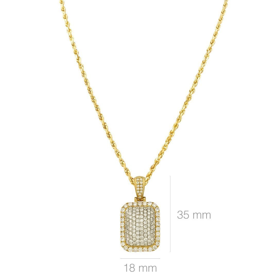 Yellow Royal Collection Diamond Pendant in 10k Yellow Gold 3 Ctw