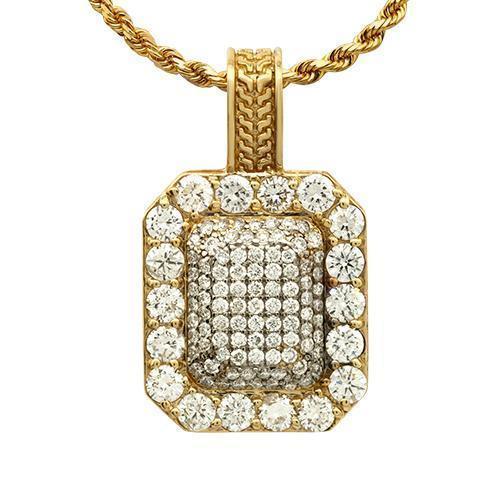 Royal Collection Diamond Pendant in 14k Yellow Gold 2.25 Ctw