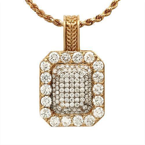 Royal Collection Diamond Pendant in 14k Yellow Gold 2.25 Ctw